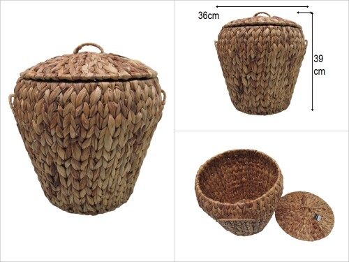 sd50824 no2 kapaklı bombeli küp sepet - 