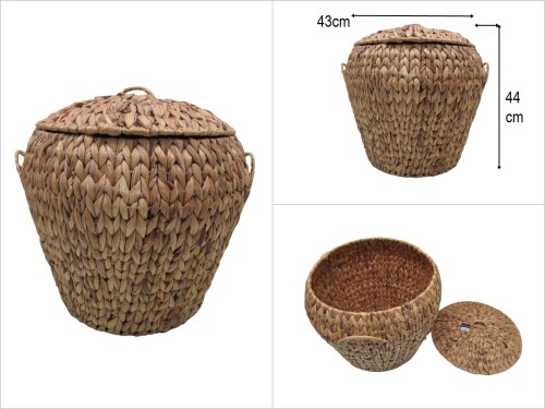 sd50825 no3 kapaklı bombeli küp sepet - 