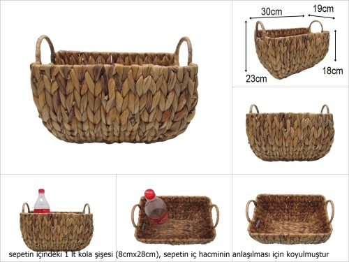 sd50834 no1 dikdörgen derin hasır sepet - 