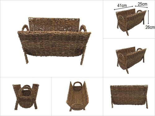 sd50837 dekoratif hasır gazete dergi sepeti - 