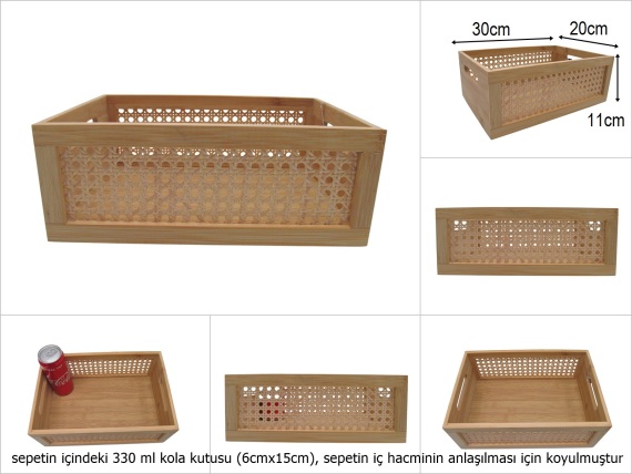 sd50854 rattan dekorlu no2 bambu ahşap kasa - 1