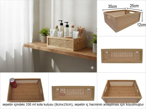 sd50855 hazeran dekorlu no3 bambu ahşap kasa - 