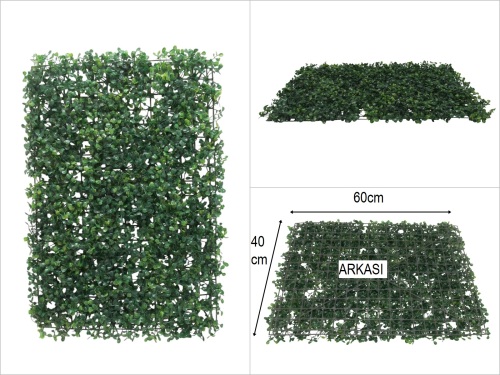 sd50865 dekoratif yapay yeşil yaprak pano - 