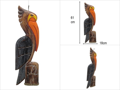 sd50888 no3 ahşap pelikan duvar panosu - 