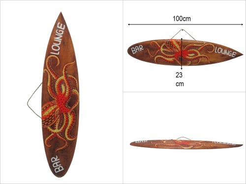 sd50892 ahşap ahtapot duvar panosu - 