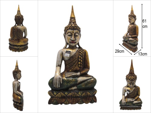 sd50909 ahşap buda heykel - 