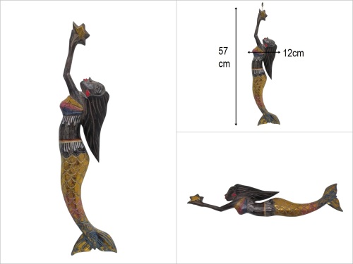 sd50949 ahşap deniz kızı - 