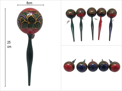 sd50966 dekoratif ahşap renkli marakas ASORTİ - 