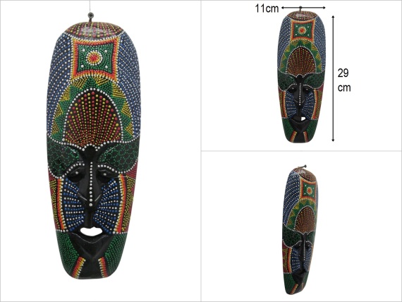 sd50986 ahşap boyalı mask - 1