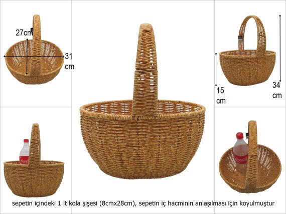 sd51046 üstten saplı oval no1 pvc örme sepet - 1