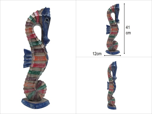 sd51049 no2 dekoratif çok renkli ahşap denizatı - 