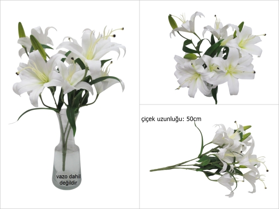sd51062 beyaz lilyum demeti (9 çiçek+2 tomurcuk) - 1