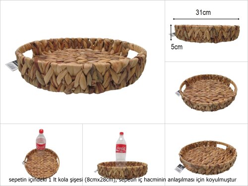 sd51071 no2 yuvarlak hasır tepsi - 