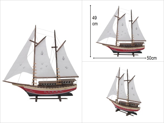 sd51088 yelkenli ahşap kadırga - 1