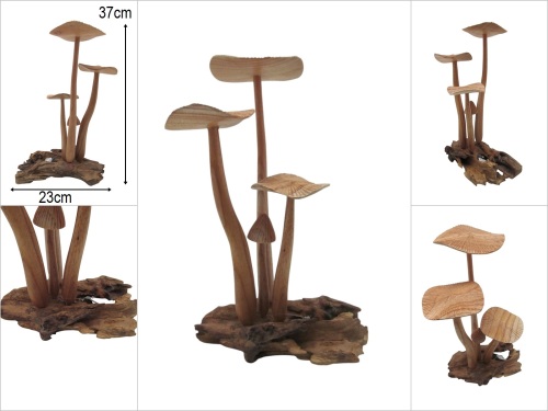 sd51091 ahşap 4 lü mantar - 