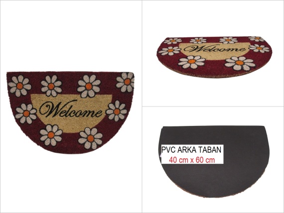 sd51094 pvc tabanlı D model koko kapı paspas 40cmx60cm - 1