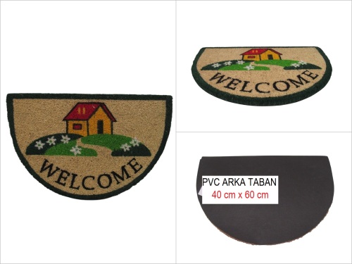 sd51096 pvc tabanlı D model koko kapı paspas 40cmx60cm - 