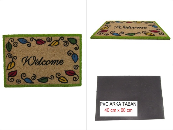 sd51099 pvc tabanlı koko kapı paspas 40cmx60cm - 1