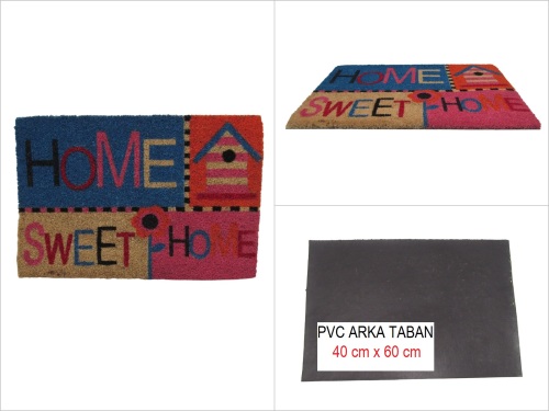 sd51101 pvc tabanlı koko kapı paspas 40cmx60cm - 