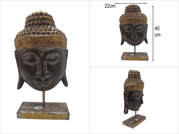 sd51164 standlı ahşap buda mask - 1