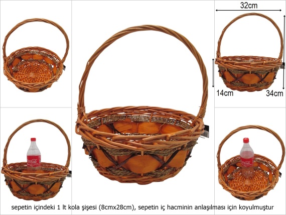 sd51176 dekoratif yuvarlak no3 üstten saplı söğüt sepet - 1