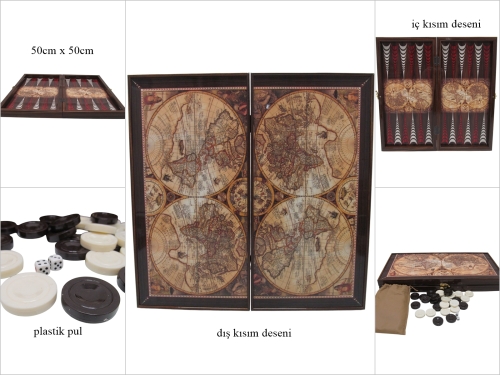 sd51204 dekoratif HARİTA tavla - 