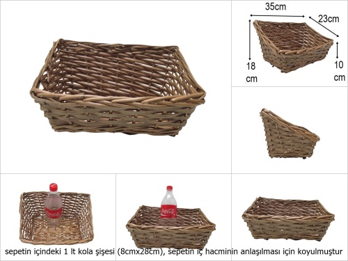 sd51280 önü alçak arkası yüksek no1 köşeli sepet - 