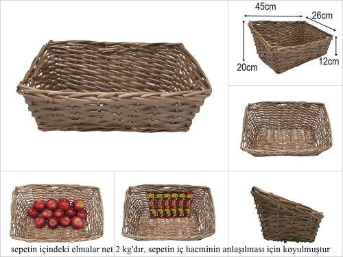 sd51281 önü alçak arkası yüksek no2 köşeli sepet - 30 Adet ve Üzeri Alımlarda %30 İNDİRİM