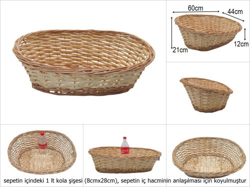 sd51284 önü alçak arkası yüksek no2 oval sepet - 