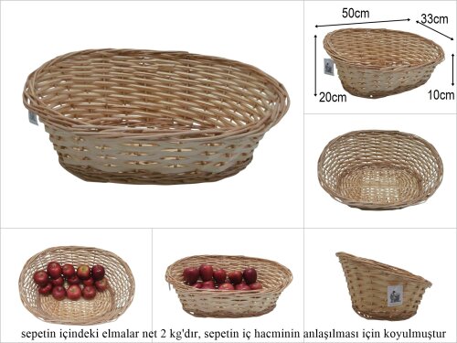 sd51285 önü alçak arkası yüksek no1 oval sepet - 20 Adet ve Üzeri Alımlarda %20 İNDİRİM (1)