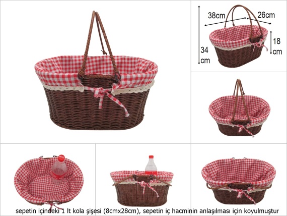 sd51291 sapları katlanan pvc oval sepet - 1