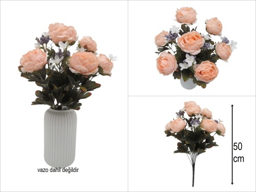 sd51326 dekoratif yapay somon erengül şakayık demeti - 