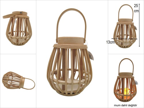 sd51370 dekoratif küçük hasır fener - 