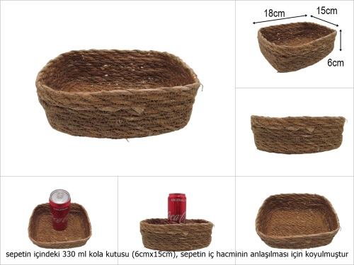 sd51380 dikdörgen hasır sepet - 