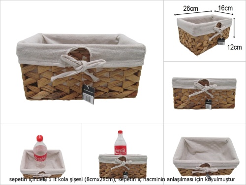 sd51381 no1 dikdörtgen hasır sepet - 
