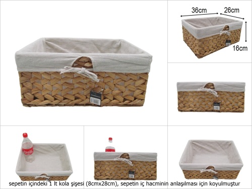 sd51383 no3 dikdörtgen hasır sepet - 