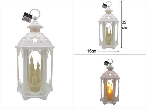 sd51440 yıldızlı beyaz plastik fener - 