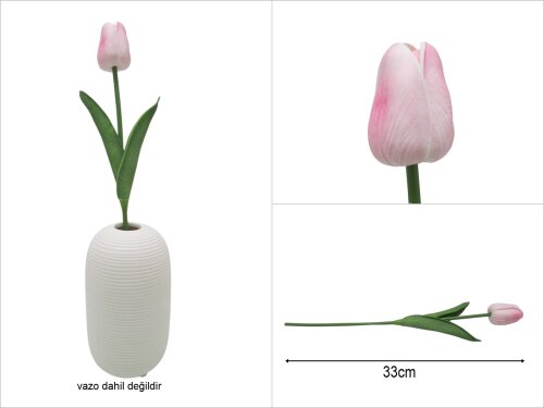 sd51445 yapay beyaz pempe ebruli ıslak lale - 