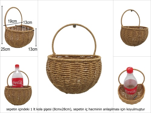 sd51454 pvc no2 tombul duvar sepeti - 