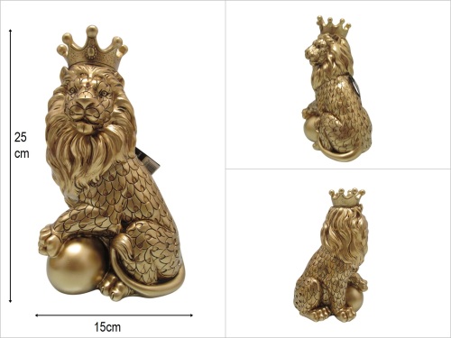sd51465 dekoratif döküm polyester aslan kral - 