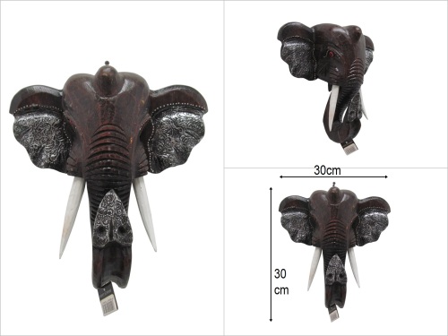 sd51902 ahşap fil kafası - 