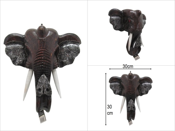 sd51902 ahşap fil kafası - 1