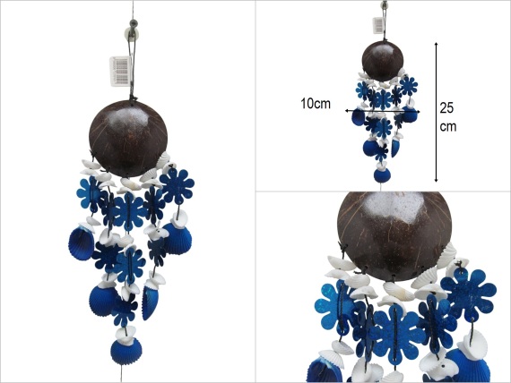 sd51913 coconatlı mavi deniz kabuğu duvar aksesuarı - 1