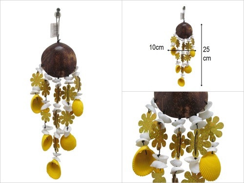 sd51914 coconatlı sarı deniz kabuğu duvar aksesuarı - 
