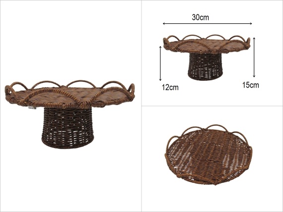 sd51956 ayaklı pvc rattan sunum sepeti - 1