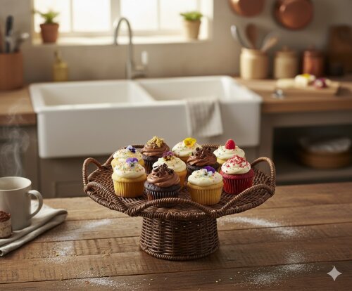 sd51956 ayaklı pvc rattan sunum sepeti - (1)