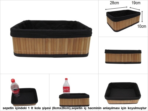 sd51958 dekoratif dikdörtgen no2 düzenleyici bambu sepet - 