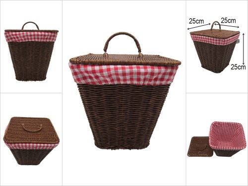 sd51978 rattan görünümlü pvc kapaklı sepet - 