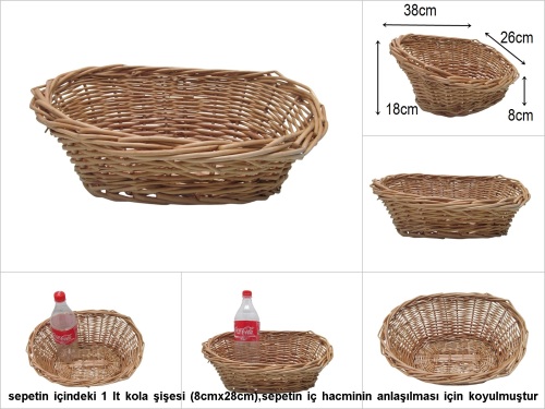 sd51988 önü alçak arkası yüksek söğüt teşhir sunum sepeti - 