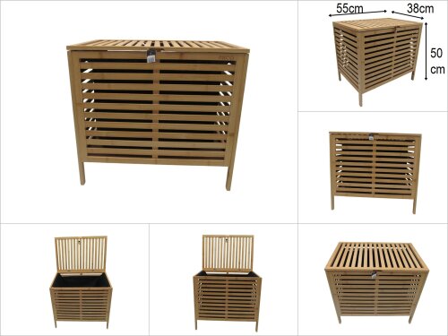 sd52055 kapaklı bambu sandık - 